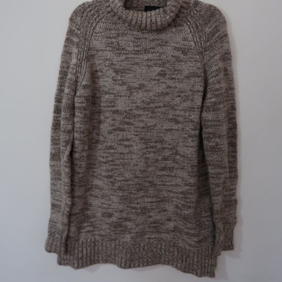 ZARA KNIT Beige Chunky Knit Turtleneck Sweater - Picture 3 of 7